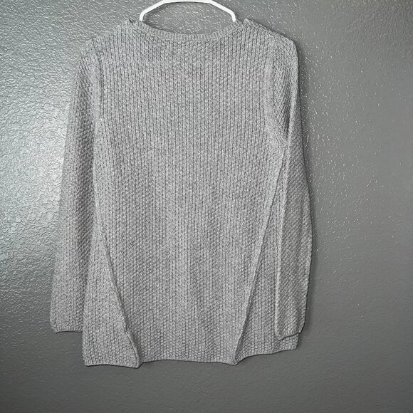 DE Collection Women’s Gray Cable Knit Sweater Pullover XS Long Sleeve Crewneck - Picture 4 of 4